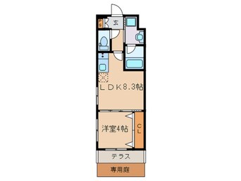 間取図 ベラジオ四条壬生（101）