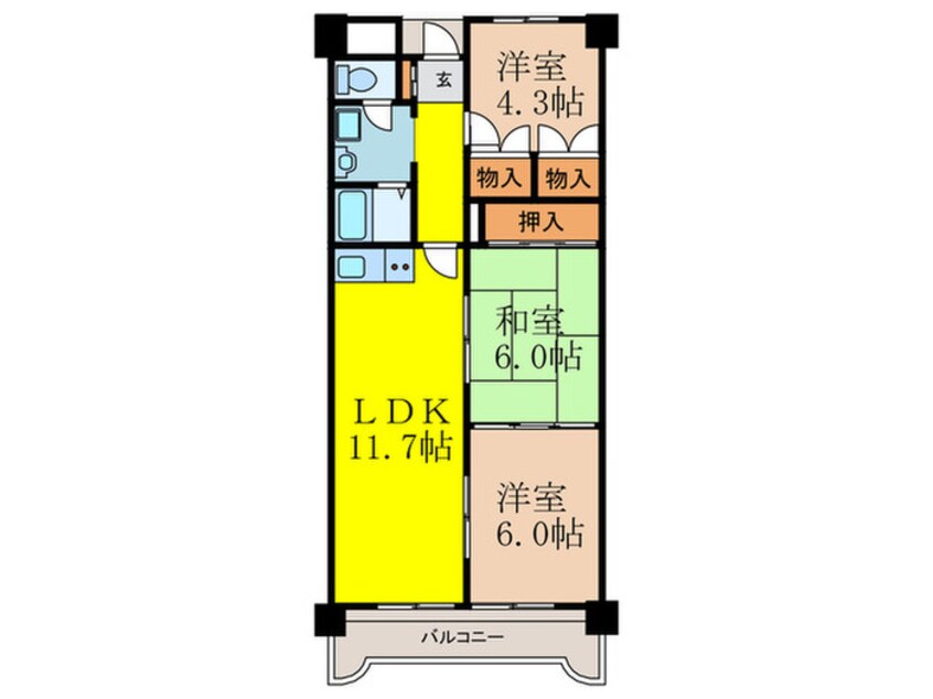 間取図 ベルメゾン茨木