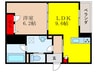 シャ-メゾンENGLISCH 1LDKの間取り