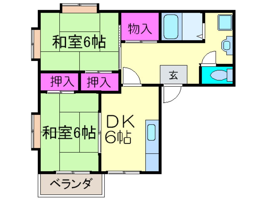 間取図 ＬＫフレンスィダ－２番館