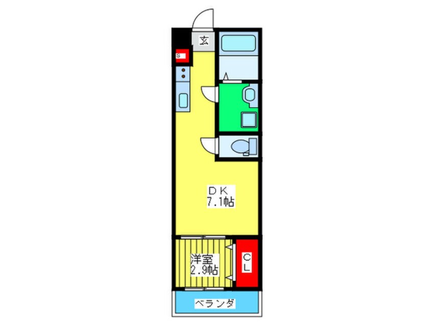 間取図 ドゥエリング大阪城北