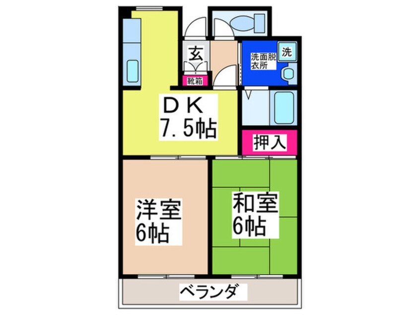 間取図 ボヌールⅡ