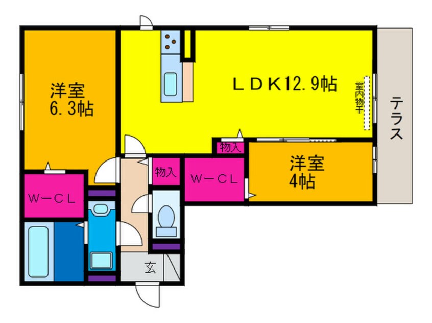 間取図 ピーチハイム浅香山