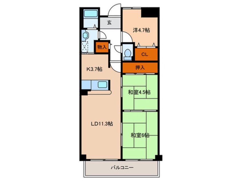 間取図 高倉山ハイツ