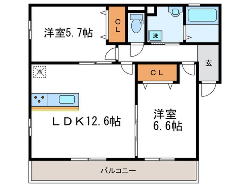 間取図 プレジールK