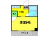 コスモ深井 1Kの間取り