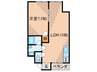 ライズ2番館 1LDKの間取り
