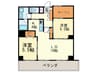 シャインウェル丸央 2LDKの間取り