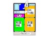 I Cube 流町 2DKの間取り
