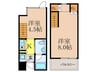 オ－クグランド 2Kの間取り
