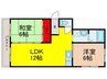 南桜塚パ－クハイム 2LDKの間取り