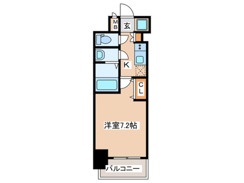 間取図 ﾌｫｰﾘｱﾗｲｽﾞ弁天町ﾉﾋﾞｱ(701)