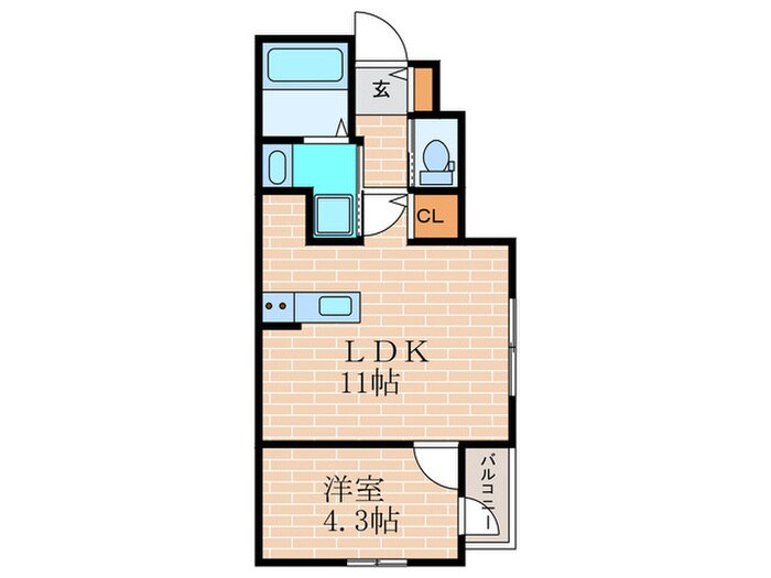 間取り図 Ｋパラッツォ兵庫五宮町