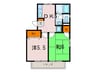 林ハイム六甲 2DKの間取り