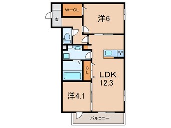 間取図 Ｄ－ｒｏｏｍ灘北通