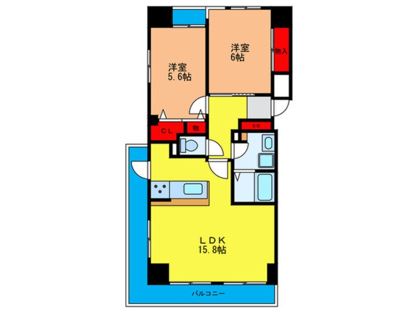 間取図 ロイヤルハイツ今福鶴見駅