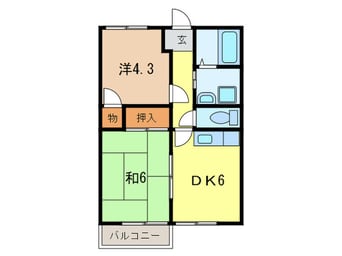 間取図 ハイツ香風Ⅱ
