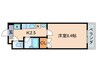 ア－トプラザ野路 1Kの間取り