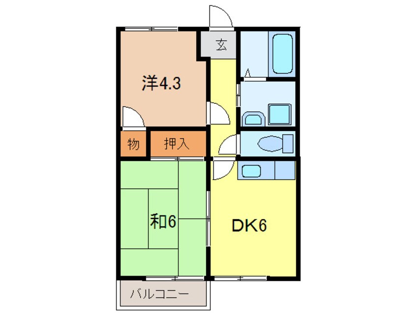 間取図 ハイツ香風Ⅰ