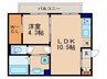 Ribera　Square　A棟 1LDKの間取り