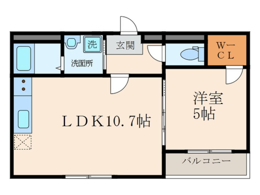 間取図 ﾌｼﾞﾊﾟﾚｽ武庫川Ⅴ番館