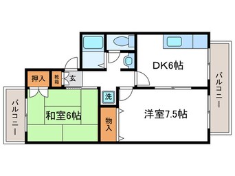 間取図 エクレ－ル松尾