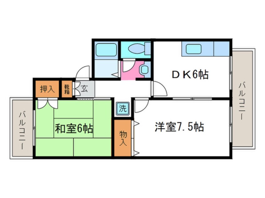 間取図 エクレ－ル松尾