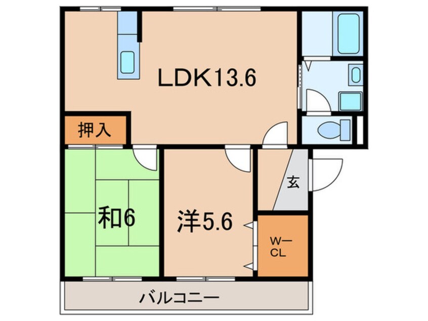 間取図 グリシ－ヌ