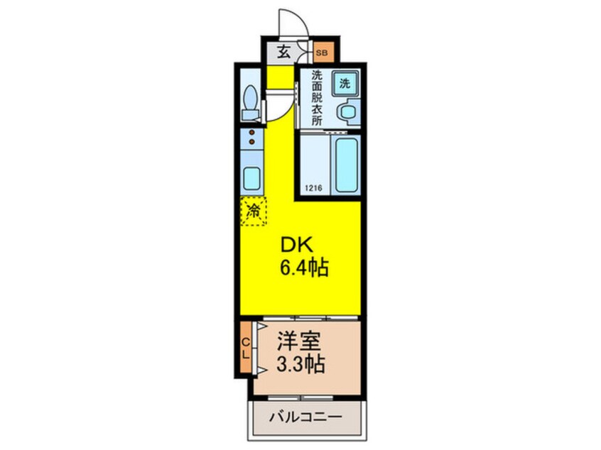 間取図 クローバー・プレミア長居公園東