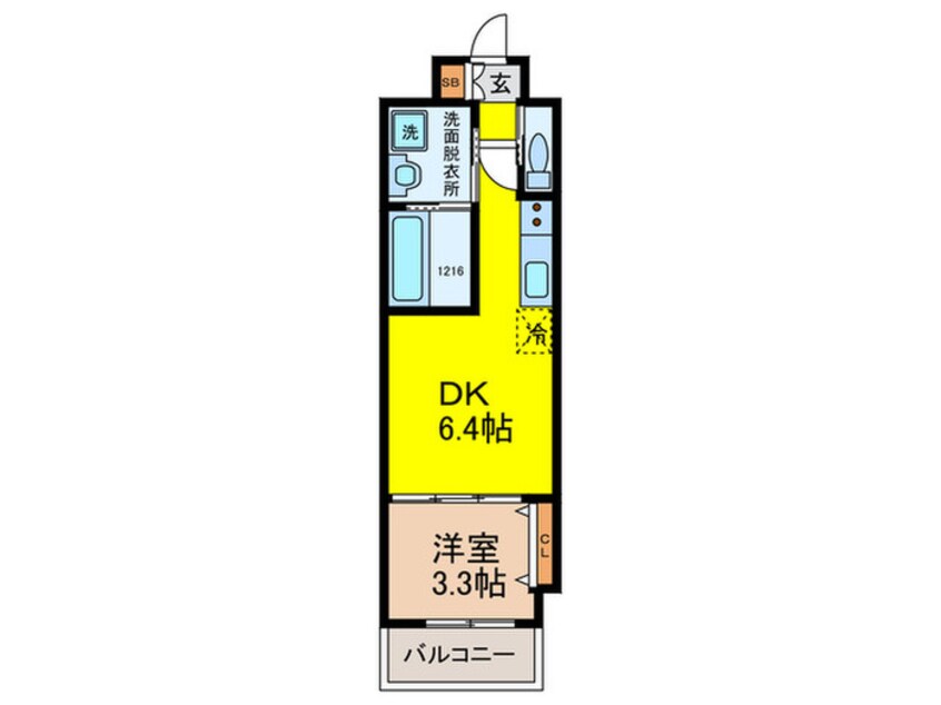 間取図 クローバー・プレミア長居公園東