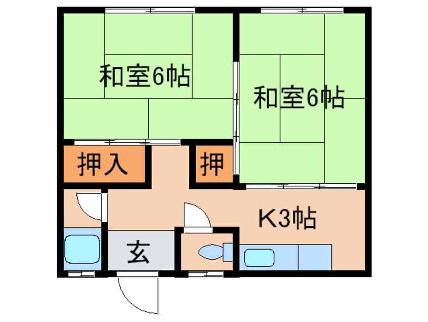 間取図 ハイツ中村