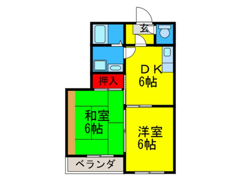 間取図 スポ－ル南住吉