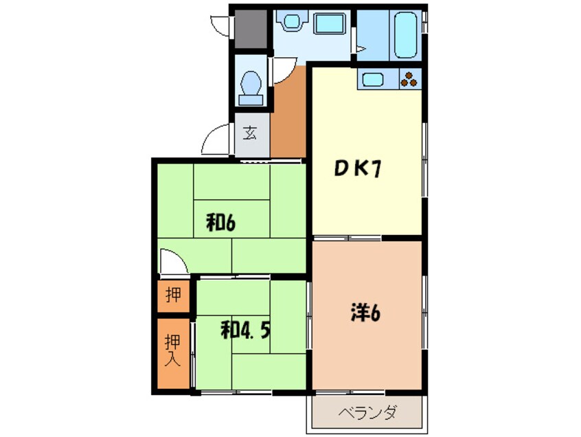 間取図 ハイツペルル