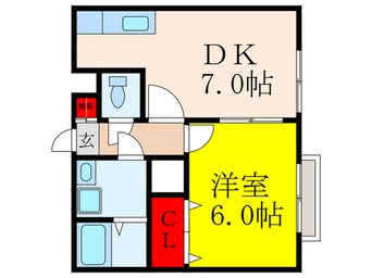 間取図 光栄ﾊｲﾂ江坂
