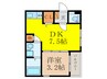 レルベ小路東 1DKの間取り
