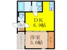 レルベ小路東 1DKの間取り