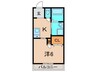 ベルアーチ 1Kの間取り