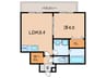 天美HOUSE 1LDKの間取り