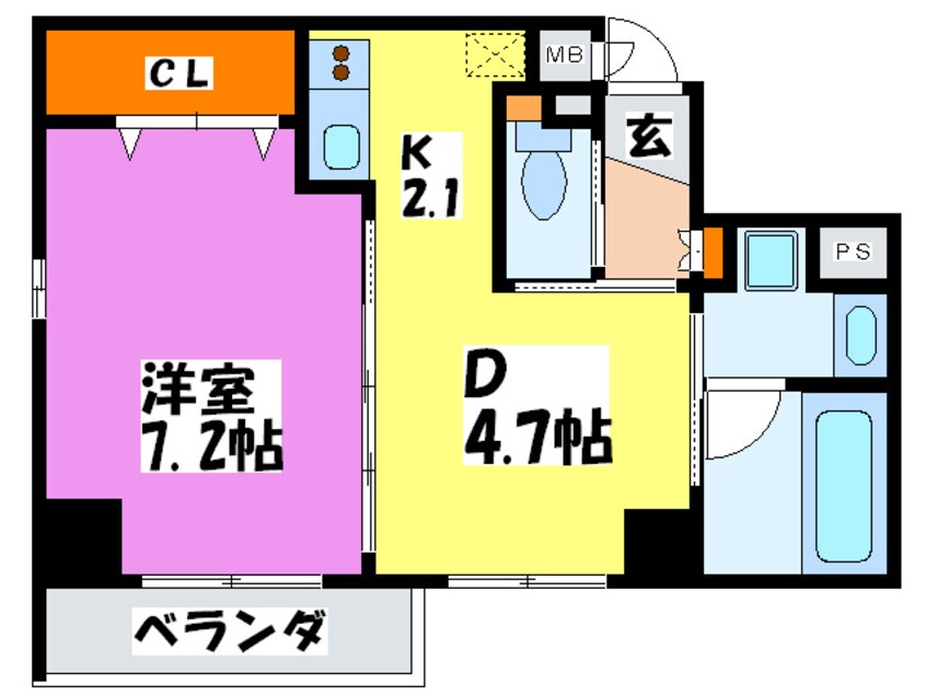 間取図 カ－サセレ－ネ