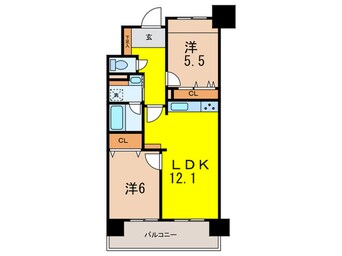 間取図 エクセレンス西宮山の手(303)