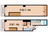 ブリエ五条大宮 2Kの間取り