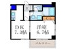 ベルシャンブル 1DKの間取り