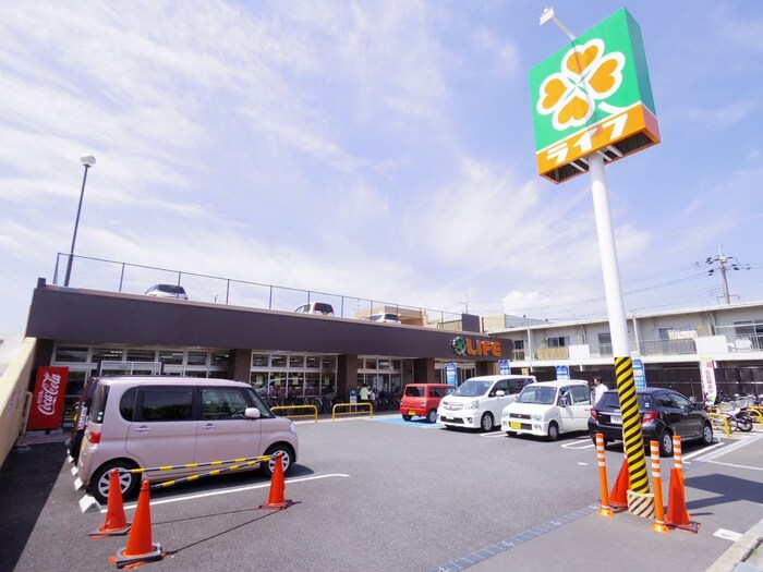 ライフ(スーパー)まで450m グランシャリオ（城陽市）