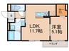 Erfolg(ｴｱﾌｫﾙｸ) 1LDKの間取り
