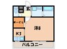 プランド－ル岡本 1Kの間取り