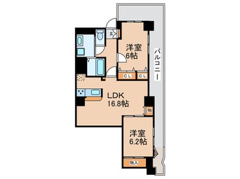 間取図 フォレステージュ谷町