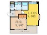 アルシェ江坂 1LDKの間取り