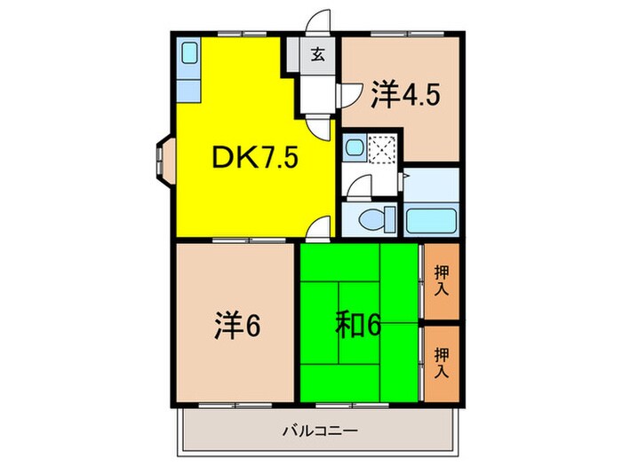 間取り図 ｾﾗｳﾞｨB棟