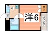 ﾗｳﾞｨｽﾀ弥生 1Kの間取り