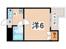 ﾗｳﾞｨｽﾀ弥生 1Kの間取り